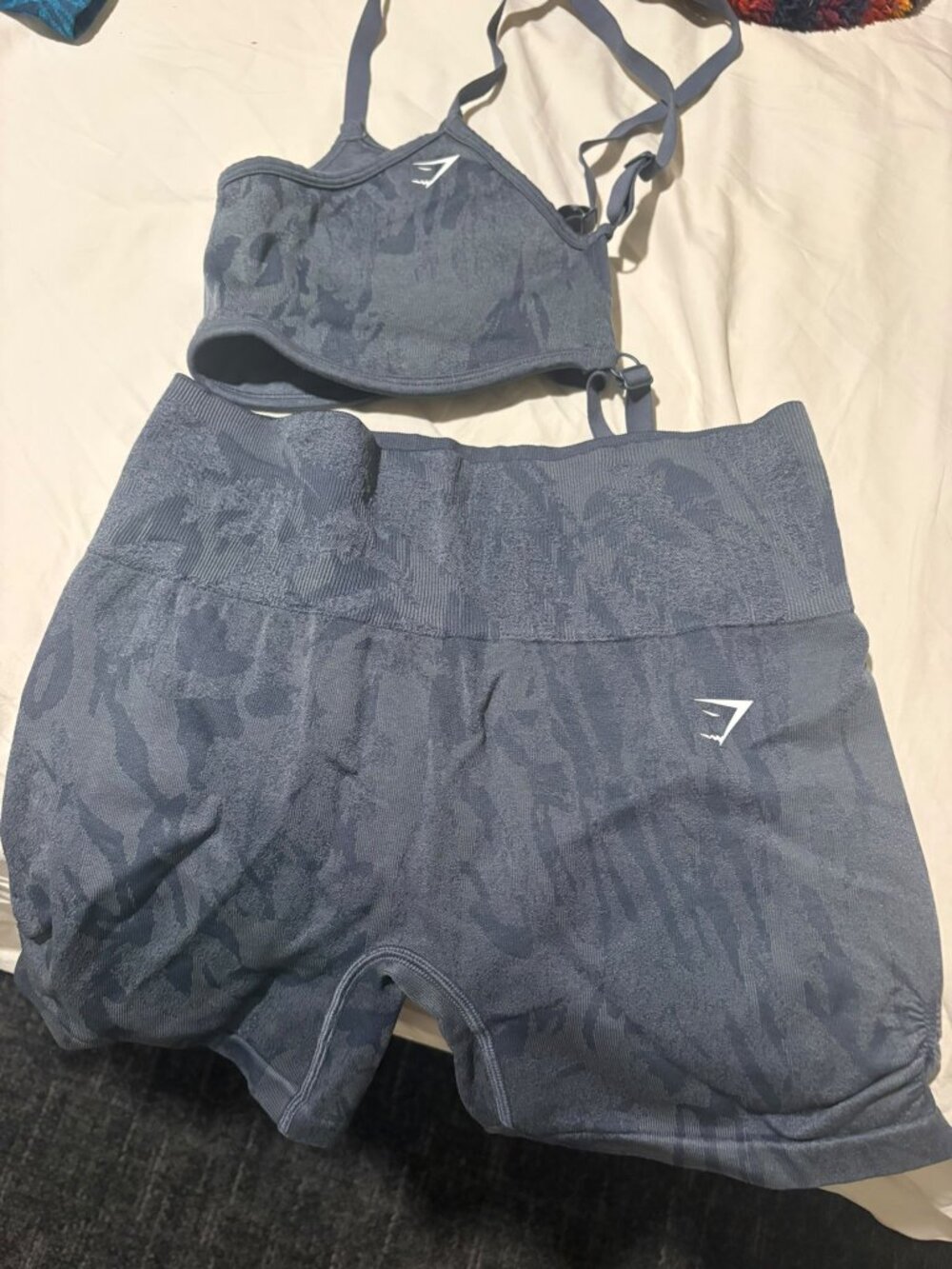 Gymshark Backless Grey Adapt Camo Set Size M